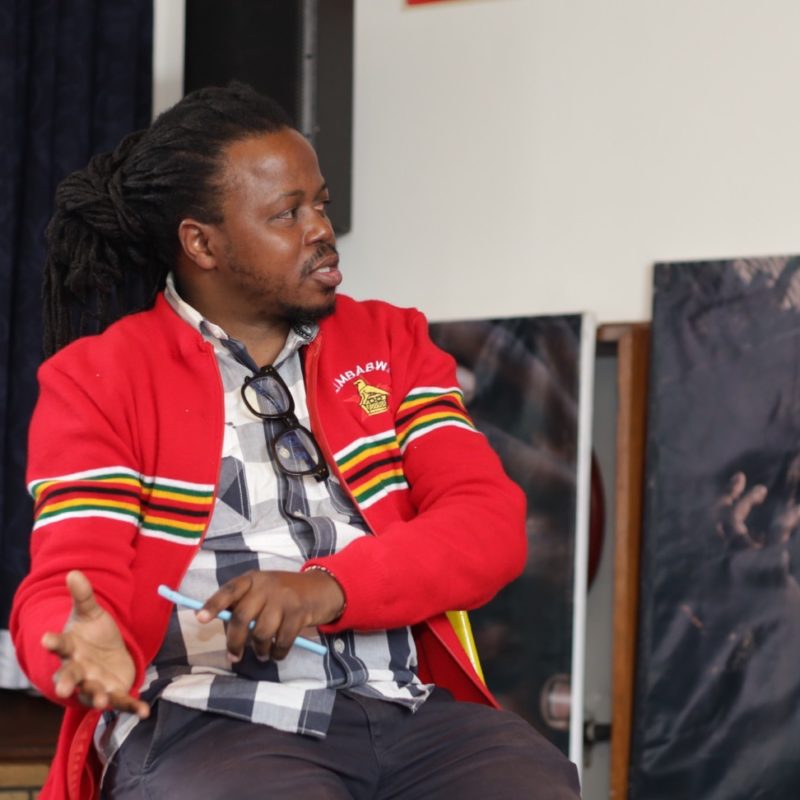 Seasoned journalist and podcaster Larry Kwirirayi (pictured) facilitated the symposium along with commanding spoken word artist Umind?!. CREDIT: Afrotopia 