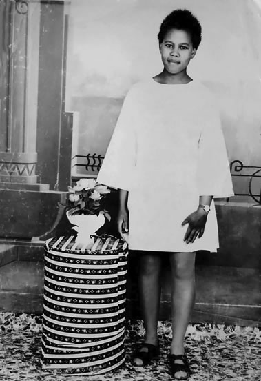 Nancy Wanjiku Kimani , the photo was taken outside Kijabe Nursing Institute, where she was undergoing training as a nurse in Kijabe Town (1969). The photograph was submitted by her daughter Ruth Kimani.