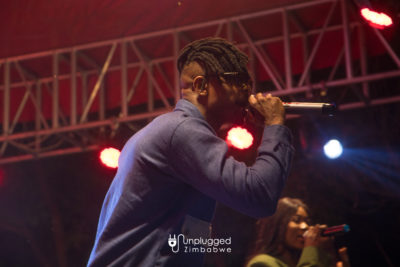 Nigerian Rapper LAPIDOE perfoming at Unplugged Festival on August 27, 2022. IMAGE By Alexander Gusha for Unplugged Zim