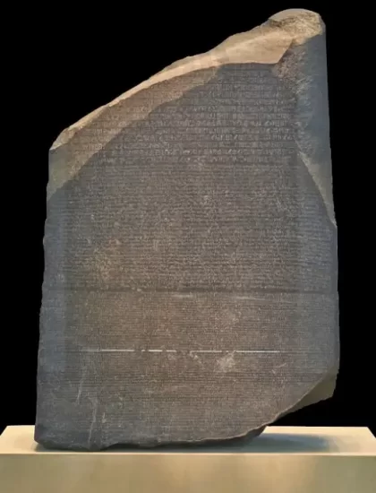A picture of a Rosetta Stone